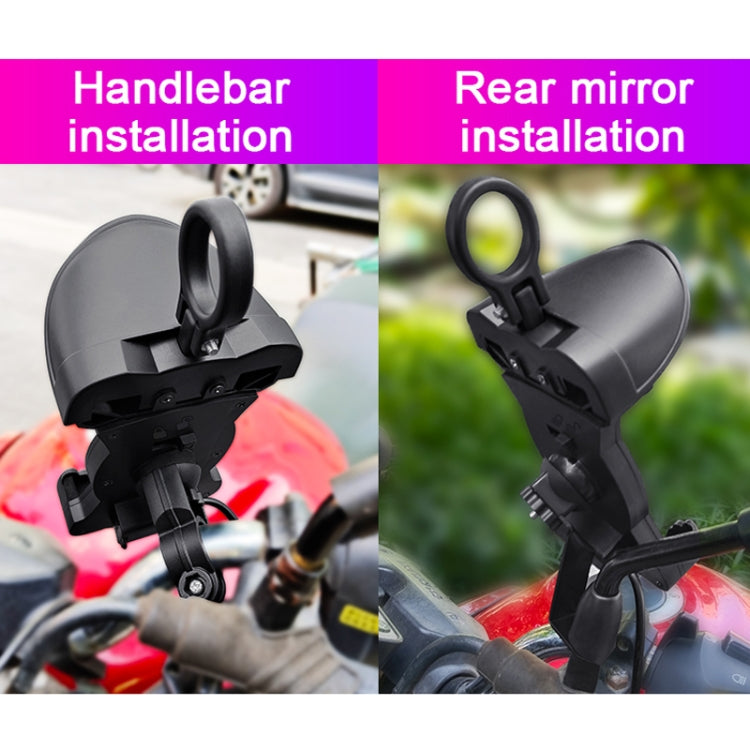 Motorcycle Sunshade Rainproof Mobile Phone Holder, Shape: Charging Mirror Holder 18W (QC3.0) - Holder by PMC TechLife | Online Shopping South Africa | PMC TechLife | Buy Now Pay Later Mobicred