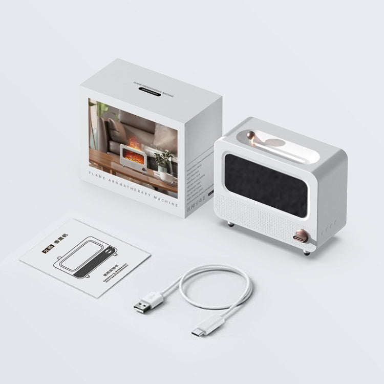 USB White Noise Simulation Flame Fire Furnace Aromatherapy Machine Indoor Large Spray Measurement Humidifier(Black) - free shipping - PMC TechLife - Order now!