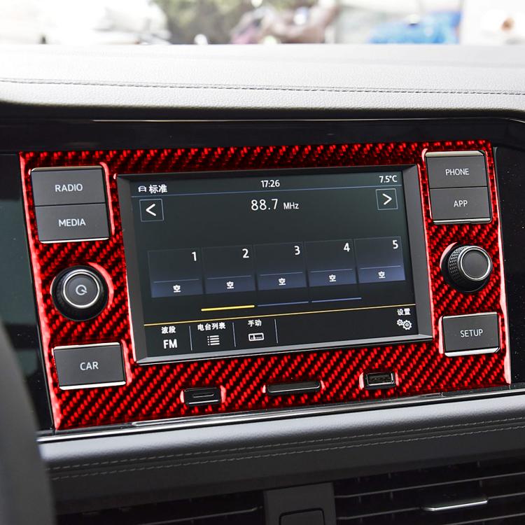 For Volkswagen Sagitar 2019-2023 Left-hand Drive Multimedia Panel Sticker(Black) - Car Interior Mouldings by PMc TechLife | Online Shopping South Africa | PMc TechLife | Buy Now Pay Later Mobicred