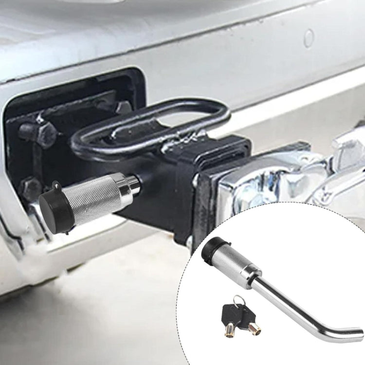 Car Latch Lock Trailer Tow Hook Anti-theft Padlock(Straight Pipe Black) - Towing Bars by PMC TechLife | Online Shopping South Africa | PMC TechLife | Buy Now Pay Later Mobicred