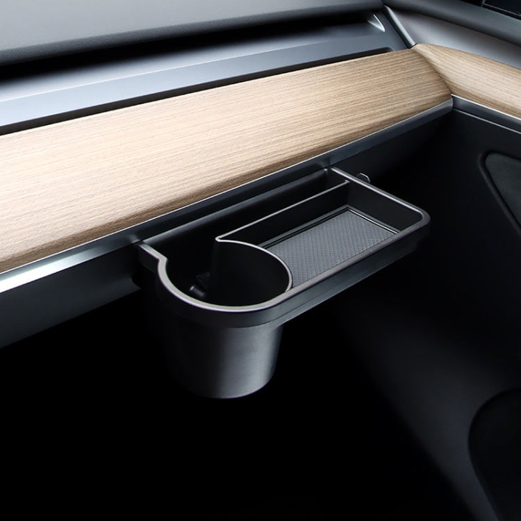 For Tesla Model 3/Y Front Passenger Glove Box Water Cup Holder Storage Box(Black) - Stowing Tidying by PMC TechLife | Online Shopping South Africa | PMC TechLife | Buy Now Pay Later Mobicred