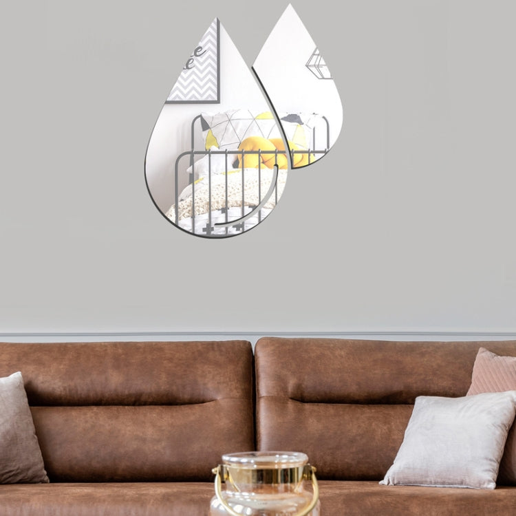 2pcs /Set Acrylic Water Drops Mirror Stereo Wall Stickers Living Room Bedroom Decorative Stickers Soft Mirror(Gold) - free shipping - PMC TechLife - Order now!