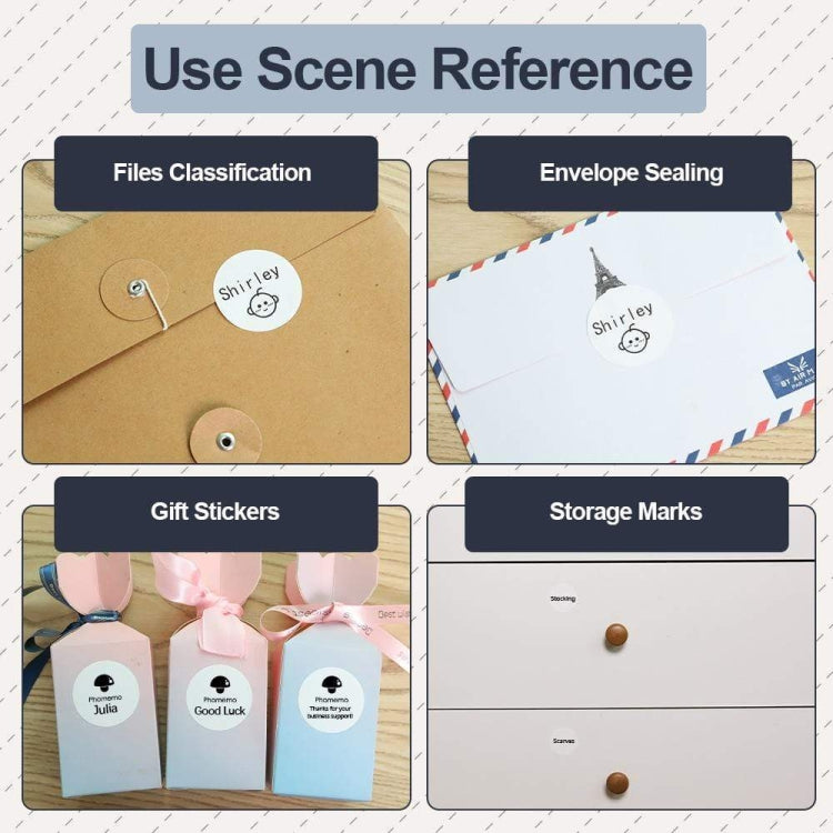 For Phomemo M110 / M200 180pcs /Roll 40x40mm Round Self-Adhesive Thermal Labels - Printer Accessories by Phomemo | Online Shopping South Africa | PMC TechLife