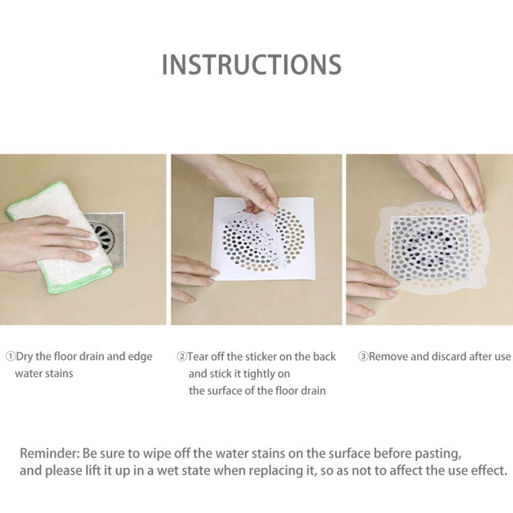 FASOLA 15pcs /Bag Sink Disposable Filter Sewer Mouth Non-woven Floor Drain Sticker, Spec: Large Hole - free shipping - PMc TechLife - Order now!