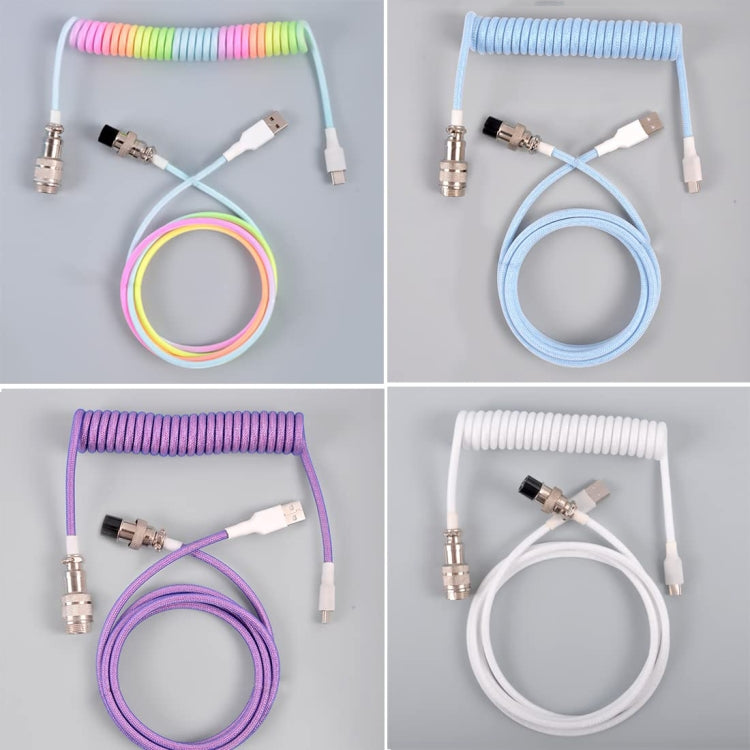 USB-C/Type-C Mechanical Keyboard Wire Computer Aviation Connector,Cable Length: 3m(White) - Other by PMC TechLife | Online Shopping South Africa | PMC TechLife | Buy Now Pay Later Mobicred