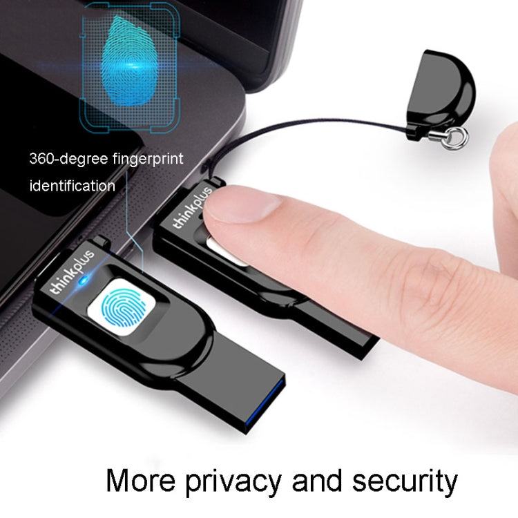 Lenovo Thinkplus TFU301 Dual Interface Type-C+USB Fingerprint Encrypted USB Flash Drive, Capacity: 32G - free shipping - PMC Jewellery - Order now!