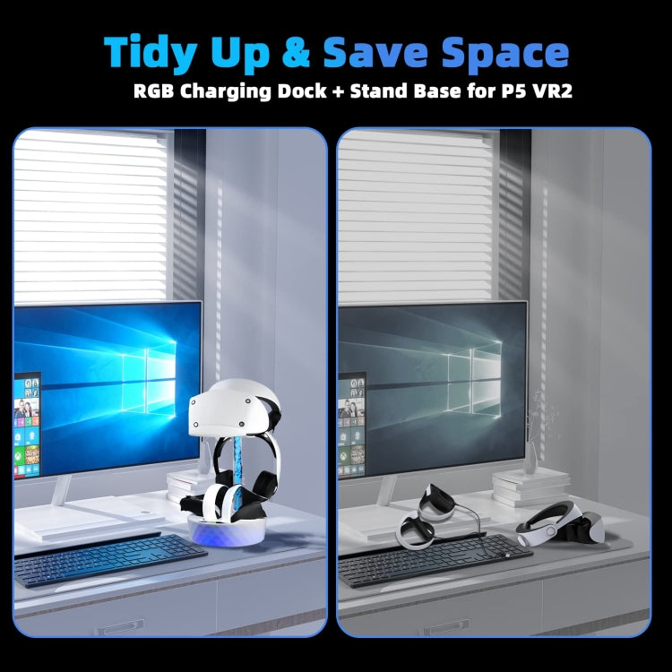 For PS VR2 iplay Colorful Charging Storage Rack Handle Magnetic Charging Base HBP-505 - VR Accessories by iplay | Online Shopping South Africa | PMC TechLife | Buy Now Pay Later Mobicred