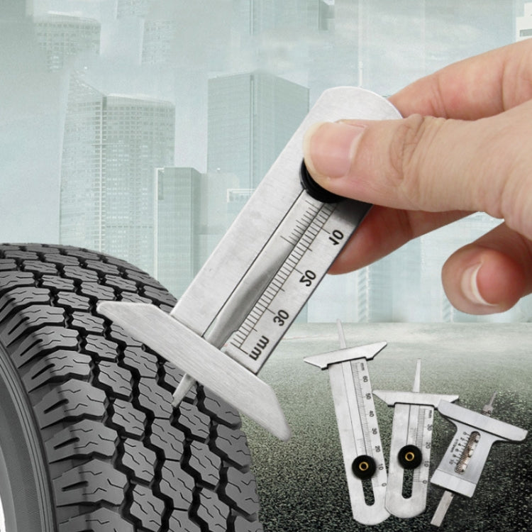 0-30mm Stainless Steel Tire Tread Vernier Depth Gauge - free shipping - PMC TechLife - Order now!