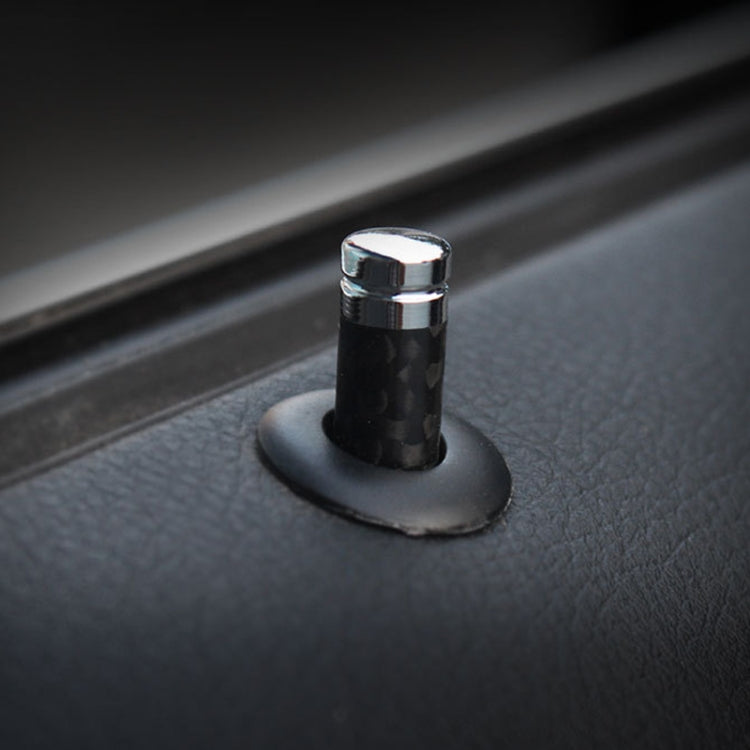 4pcs/set Carbon Fiber Door Interior Deadbolt Trim Cover - Others by PMC TechLife | Online Shopping South Africa | PMC TechLife | Buy Now Pay Later Mobicred