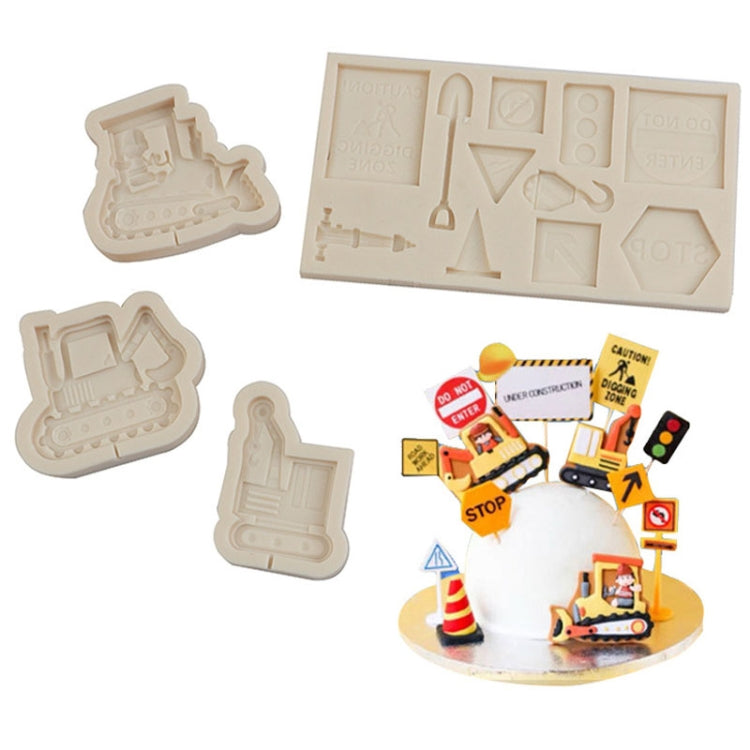 Cartoon Construction Site Tools Engineering Car Cake Decoration Molds, Specification: MK-3055 (Light Gray) - Food Molds by PMC TechLife | Online Shopping South Africa | PMC TechLife