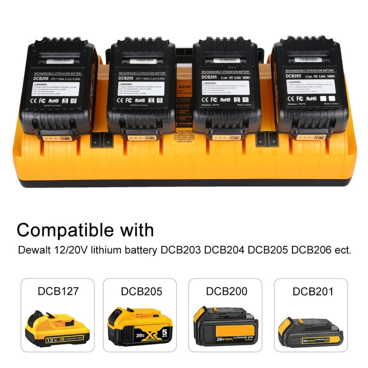 DCB104 Portable Fast Charger 12V-20V Electric Tool Lithium Battery Charger, For Dewalt DCB127 / DCB200 / DCB205 / DCB206, Plug: US - Electric Saws & Accessories by PMc TechLife | Online Shopping South Africa | PMc TechLife | Buy Now Pay Later Mobicred