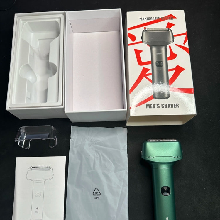 Men Reciprocating 3-Blade Rechargeable Shaver Washable Portable Beard Razor(Black) - Shavers & Accessories by PMC TechLife | Online Shopping South Africa | PMC TechLife | Buy Now Pay Later Mobicred