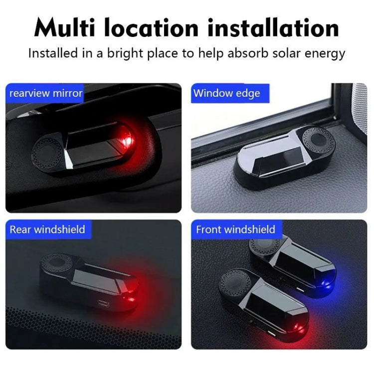 Car Solar Anti-Theft Alarm LED Warning Light With Aromatherapy(Red Light) - Warning Lights by PMC TechLife | Online Shopping South Africa | PMC TechLife