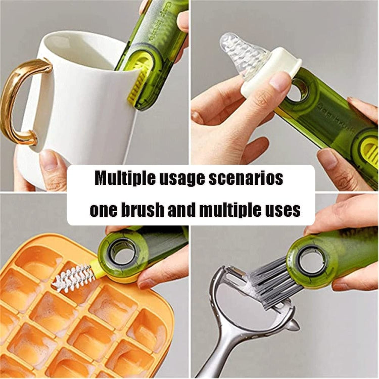 3 In 1 U shaped Cup Lid Cleaning Brush Water Bottle Cover Groove Cleaner(Blue) - Cleaning Tools by PMC TechLife | Online Shopping South Africa | PMC TechLife | Buy Now Pay Later Mobicred