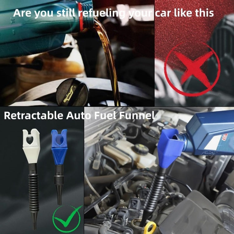 5pcs Plastic Refueling Funnel Portable Folding Telescopic Hose Hands-Free Bayonet(Blue) - Hand Tool Sets by PMC TechLife | Online Shopping South Africa | PMC TechLife | Buy Now Pay Later Mobicred