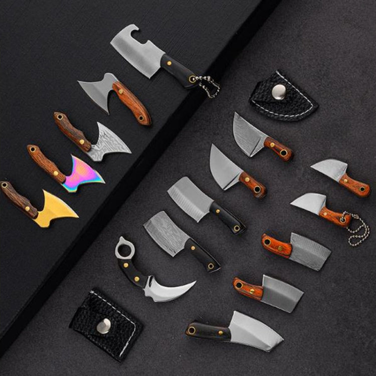 Mini Knife Keychain Portable Removal Express Pendant Accessory With Holster, Model: Axe Sanding - Burin &Cutting Knife by PMC TechLife | Online Shopping South Africa | PMC TechLife