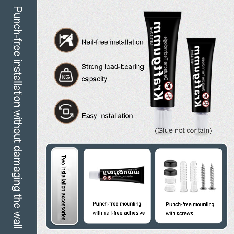 Stainless Steel Bathroom Roll Paper Holder No-Punch Cell Phone Storage Shelf, Style: Paper Rack (White��� - Shelves by PMC TechLife | Online Shopping South Africa | PMC TechLife