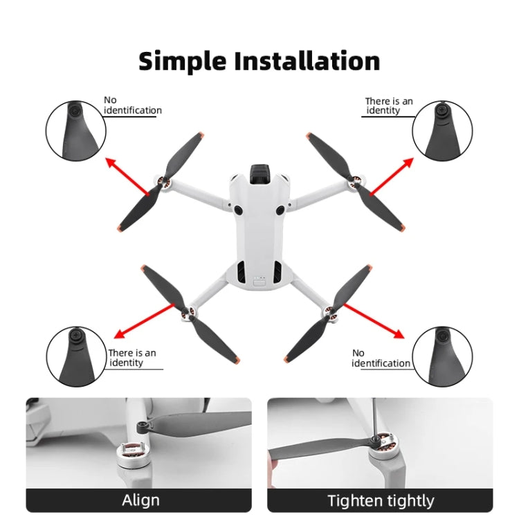 For DJI Mini 4 Pro 2pairs Drone Propeller Blades 6030F Props Replacement Parts - DIY Propeller by PMC TechLife | Online Shopping South Africa | PMC TechLife