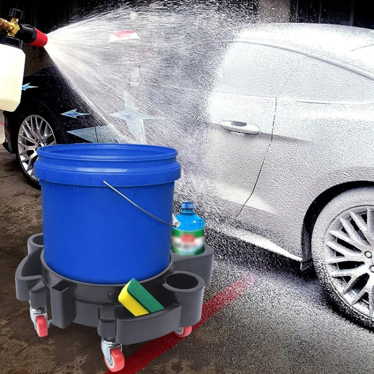 Multifunctional Cleaning Bucket Pulley Base Car Wash Mobile Stool(Black) - Car washing supplies by PMC TechLife | Online Shopping South Africa | PMC TechLife | Buy Now Pay Later Mobicred