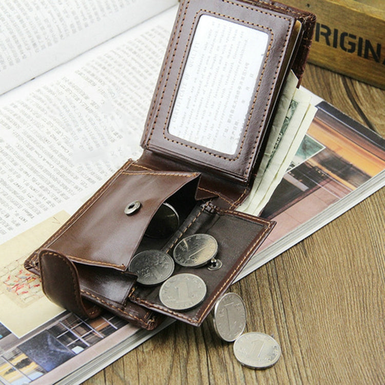 Baellerry M1078 Splicing Leather Casual Men Wallet With Buckle Multi-Card Slot Coin Purse(Brown) - Wallets by Baellerry | Online Shopping South Africa | PMC TechLife | Buy Now Pay Later Mobicred