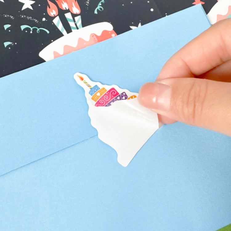 50pcs /Set Happy Birthday Greeting Card With Envelopes And Stickers Set - Cards & Invitations by PMC TechLife | Online Shopping South Africa | PMC TechLife