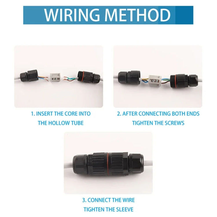 Outdoor T-Wire Terminal Block Five Pole Male And Female Docking Waterproof Connector(Black) - Connector & Plug by PMC TechLife | Online Shopping South Africa | PMC TechLife | Buy Now Pay Later Mobicred