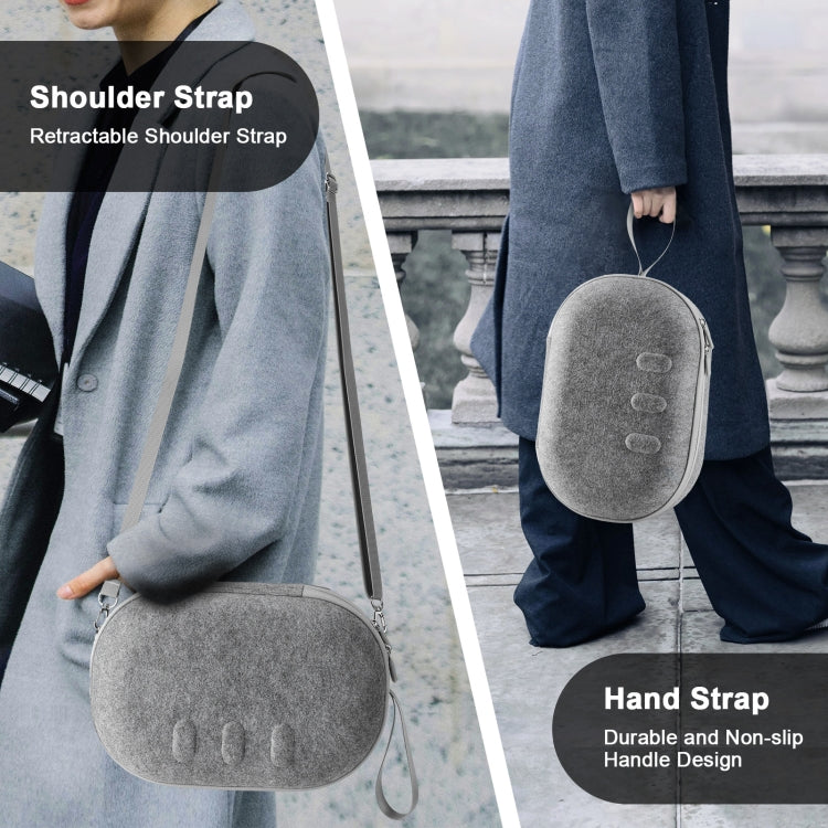 JYS-MQ018 For Apple Vision Pro / Meta Quest 3 VR Glasses Storage Bag Anti-fall and Anti-scrape Portable Bag(Black) - free shipping - PMC TechLife - Order now!