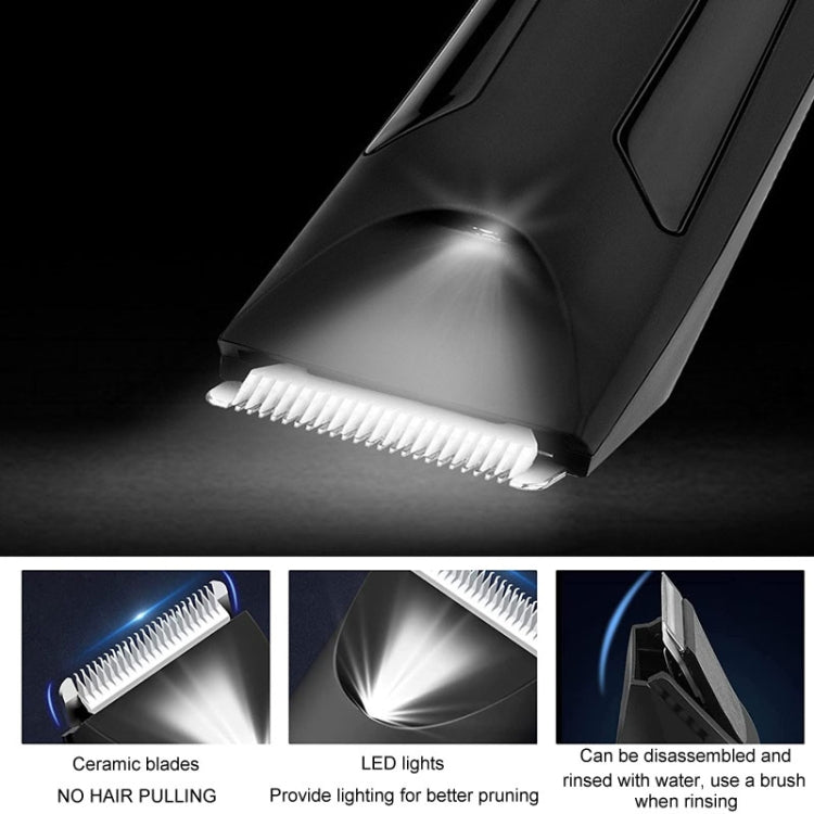 Mens Electrical Body Hair Trimmer LCD Digital Shaver(Black) - free shipping - PMC TechLife - Order now!