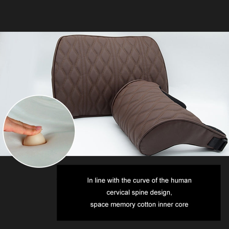 Car Seat Memory Foam Support Cushion, Color: Coffee Waist Support - free shipping - PMC TechLife - Order now!