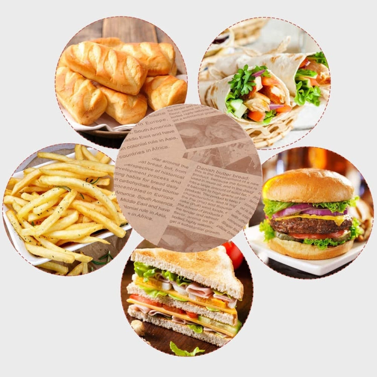 500sheets /Pack Deli Greaseproof Paper Baking Wrapping Paper Food Basket Liners Paper 25 x 25cm White - Retail Packaging by PMc TechLife | Online Shopping South Africa | PMc TechLife | Buy Now Pay Later Mobicred