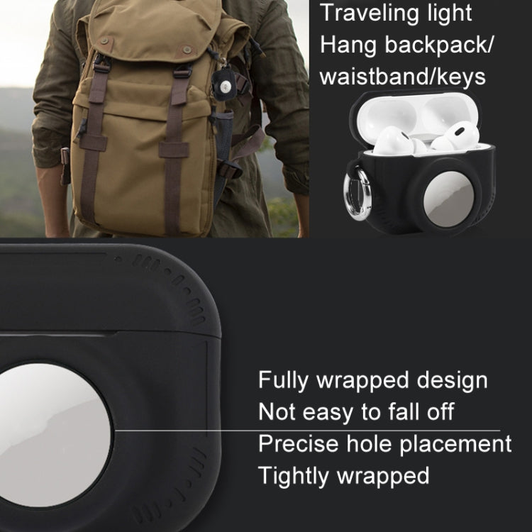 For AirPods Pro 2 / Airtag 2 In 1 All-inclusive Silicone Anti-drop Protection Case(Deep Blue) - For AirPods Pro 2 by PMC Jewellery | Online Shopping South Africa | PMC Jewellery | Buy Now Pay Later Mobicred