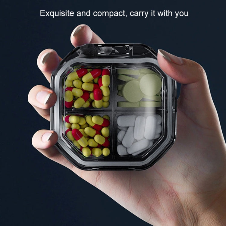 Portable Mini Compartmentalized Sealed Pill Box Weekly Morning And Evening Pill Capsule Dispensing Box, Style: 6 Grids Gray - free shipping - PMc TechLife - Order now!