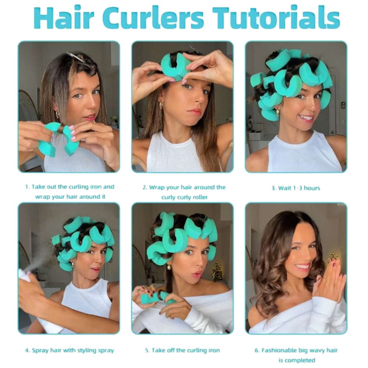 12pcs /Pack Small C-Shape Portable Hair Curler Beauty Fluffy No Heat No Harm Hair Sleeping Hair Roller(Red) - free shipping - PMC TechLife - Order now!