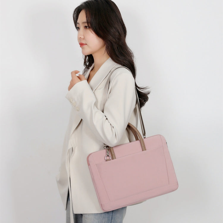 13 -13.3 Inch Oxford Cloth Laptop Bag Crossbody Carrying Case Briefcase(Gray) - 13.3 inch by PMC Jewellery | Online Shopping South Africa | PMC Jewellery | Buy Now Pay Later Mobicred