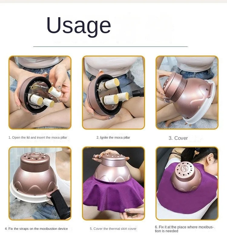 Portable Moxibustion Box Waist Abdomen Moxibustion Equipment(Pink) - Cupping & Moxibustion by PMC TechLife | Online Shopping South Africa | PMC TechLife | Buy Now Pay Later Mobicred