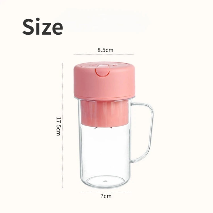 420ml 6 Blades Straw Juice Cup USB Charging Portable Fruit Juicer Smoothie Maker(Pink) - free shipping - PMC TechLife - Order now!