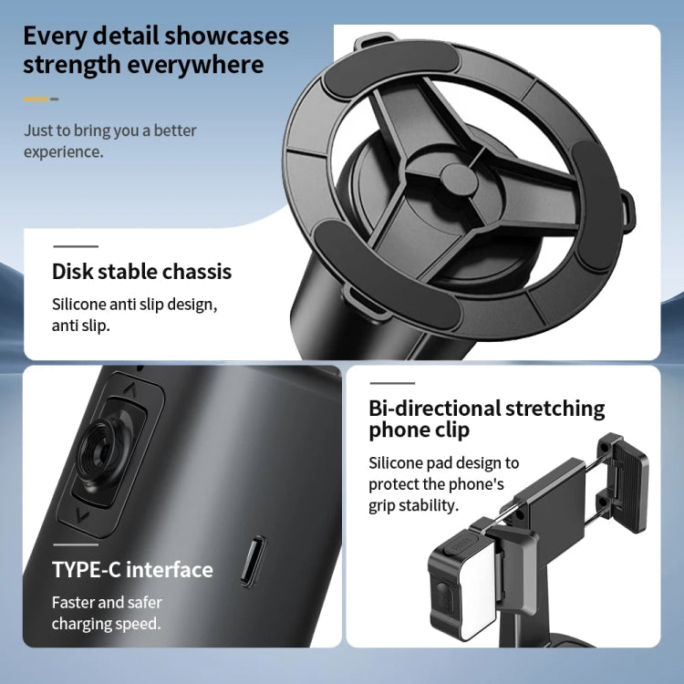 Pixel A200 Auto Tracking Gimbal Stabilizer 360 Degree Rotation Selfie Stick With Fill Light Set 3 - free shipping - PMC TechLife - Order now!