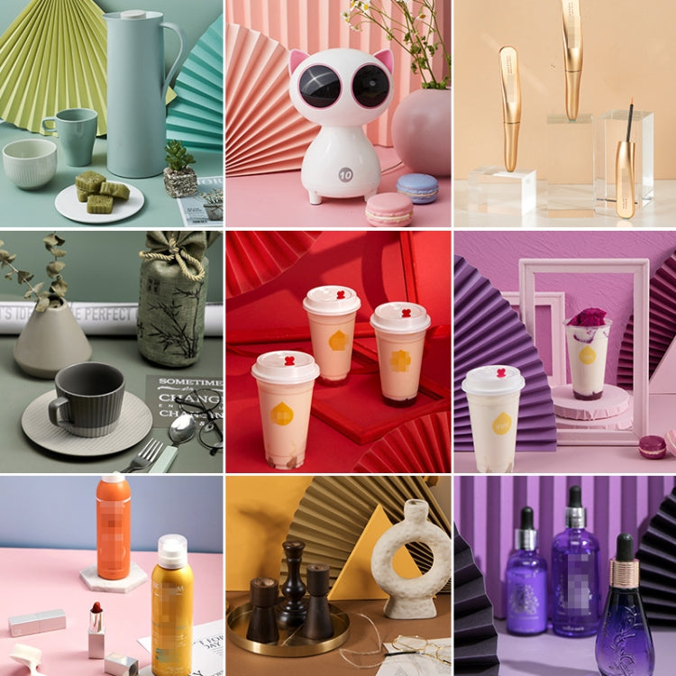 2pcs 60cm Double-Sided Background Board + 7pcs Backdrop Paper Photography Props Set, Spec: Set 1 - Solid Color by PMC TechLife | Online Shopping South Africa | PMC TechLife | Buy Now Pay Later Mobicred