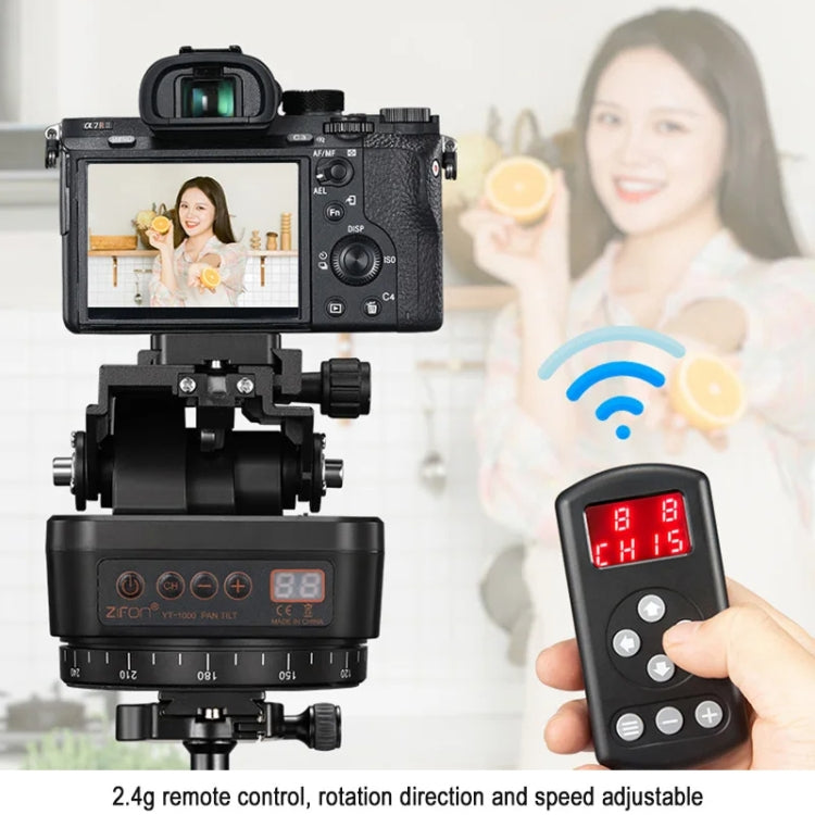 ZIFON YT-1000 Electric Gimbal 360 Degree Panoramic Remote Control Mobile Phone Shooting Dual Axis DSLR Camera Live Stabilizer(Standard) - free shipping - PMC TechLife - Order now!