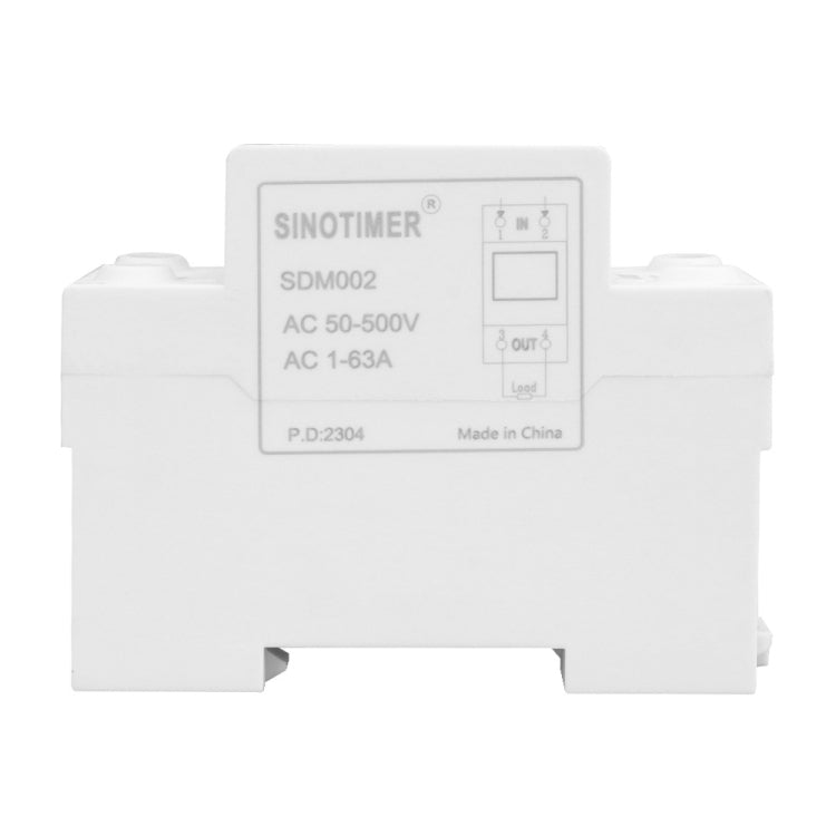 SINOTIMER SDM002 Household DIN Rail Single-Phase AC Dual Display Voltage And Current Meter(63A Build-In Intestinal Sensor) - free shipping - PMC TechLife - Order now!