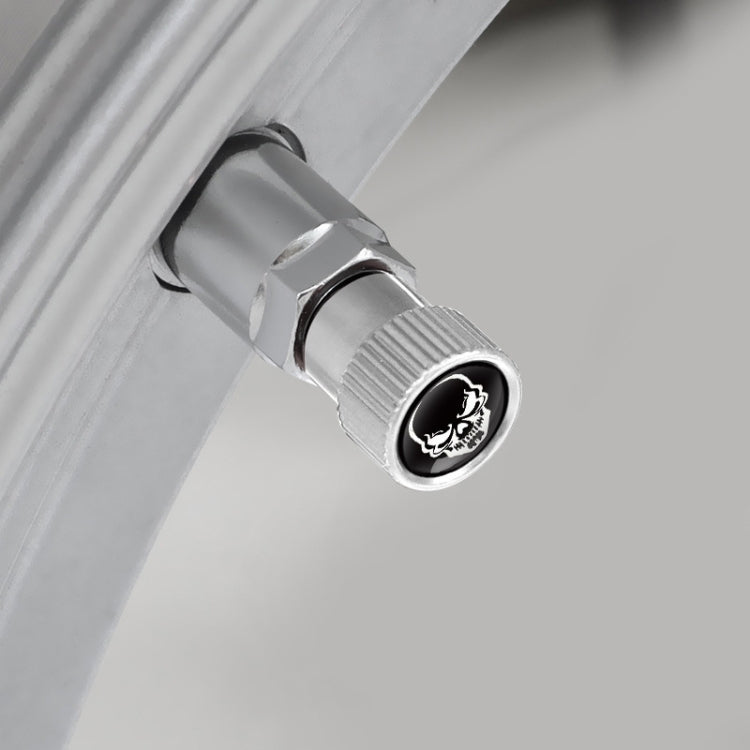 4pcs /Set Skeleton Car Tire Universal Aluminum Valve Cap(Silver) - Tire Valve Caps by PMC TechLife | Online Shopping South Africa | PMC TechLife | Buy Now Pay Later Mobicred