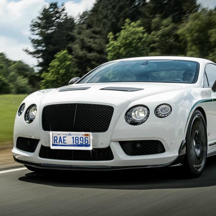 US Standard Stainless Steel License Plate Modified Frame With Diamonds, Color: Round Hole White Diamond - License Plate Covers & Frames by PMC TechLife | Online Shopping South Africa | PMC TechLife | Buy Now Pay Later Mobicred