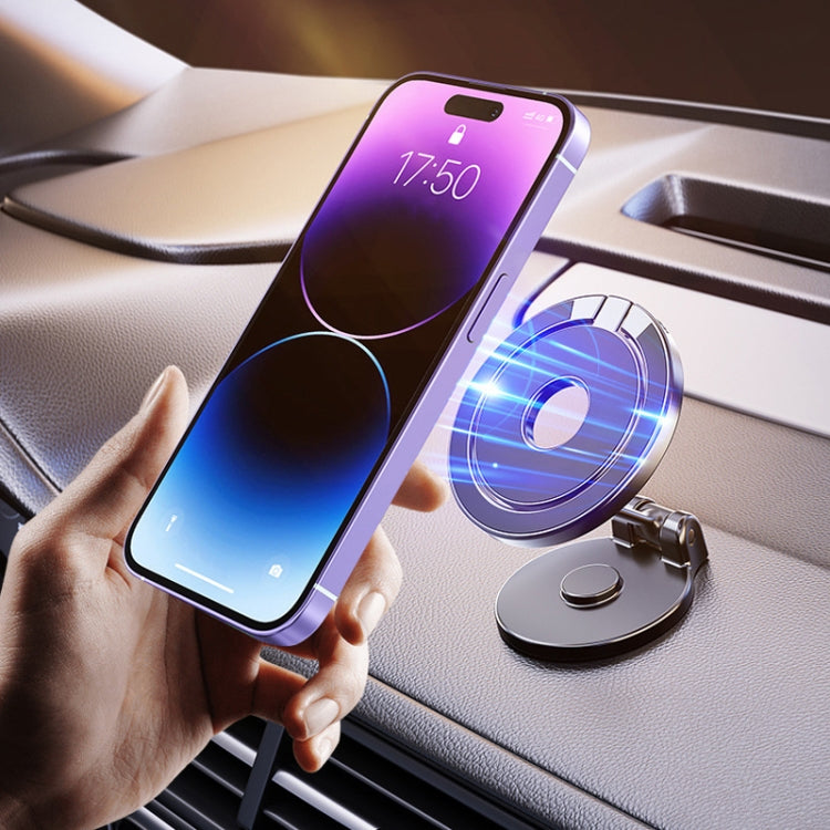 D50 Magnetic Folding Car Phone Holder Rotatable Dashboard Stick-On Navigation Stand - Car Holders by PMC TechLife | Online Shopping South Africa | PMC TechLife | Buy Now Pay Later Mobicred