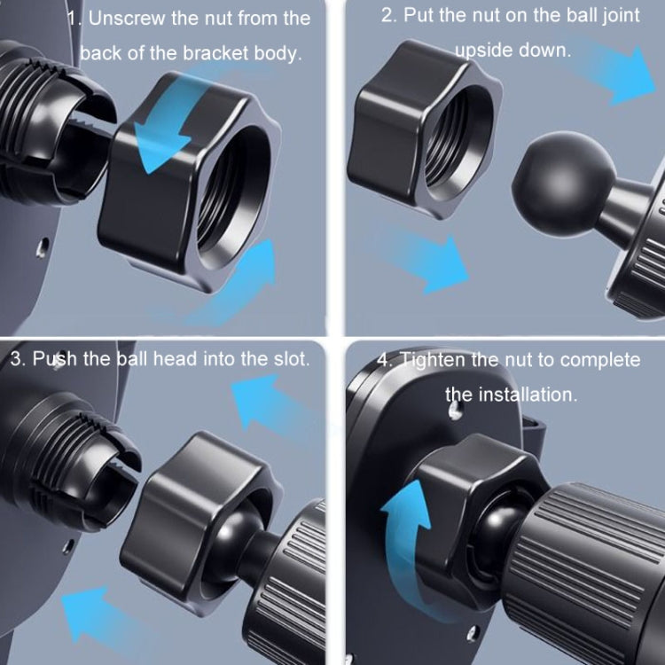 BUDK Triangle Gravity Sensor Car Phone Bracket Car Air Vent Navigation Holder, Model: Bent Suction Cup Base Model - Car Holders by BUDK | Online Shopping South Africa | PMC TechLife | Buy Now Pay Later Mobicred