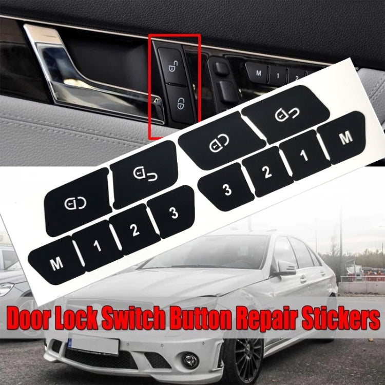 For Mercedes Benz W204/C300 2007-2014 Inner Door Switch Button Repair Sticker(Style 1) - free shipping - PMC TechLife - Order now!