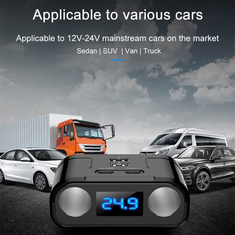 One to Four Car Charger Multifunctional Adapter Expansion Port - Car Charger by PMC TechLife | Online Shopping South Africa | PMC TechLife | Buy Now Pay Later Mobicred