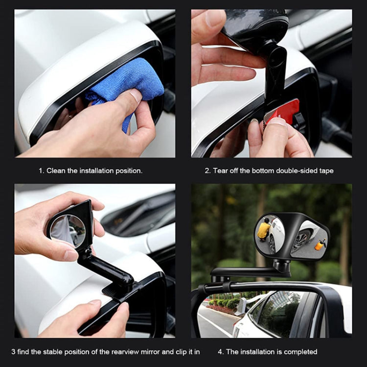 Car Auxiliary Mirror Multi-Function Wide-Angle Rear View Reversing Mirror(White Left) - Convex Mirror & Accessories by PMC TechLife | Online Shopping South Africa | PMC TechLife | Buy Now Pay Later Mobicred