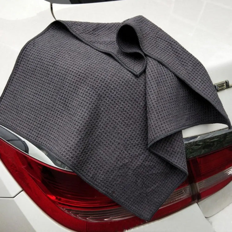 40x40cm Thickened Absorbent Honeycomb Mesh Car Wash Cleaning Towel(Dark Gray) - Car washing supplies by PMC TechLife | Online Shopping South Africa | PMC TechLife | Buy Now Pay Later Mobicred