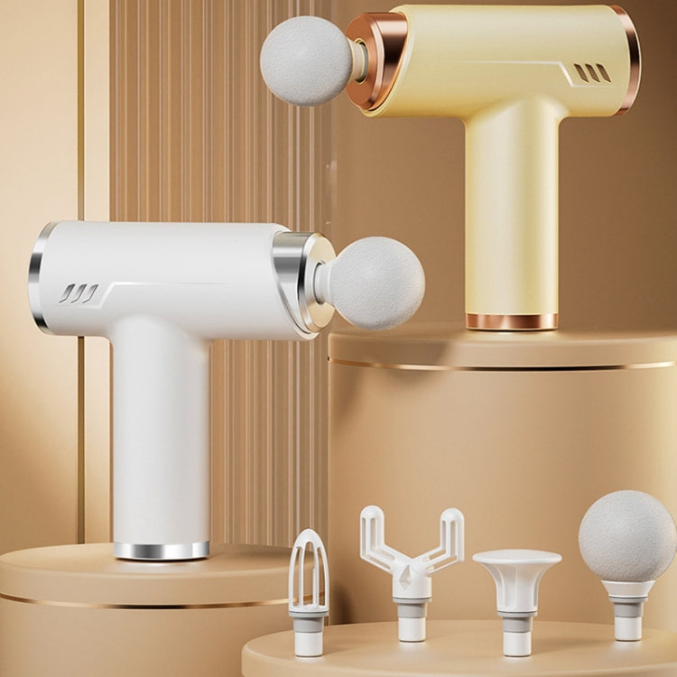 LCD Variable Frequency Silent Fascia Gun High Frequency Vibration Muscle Relaxation Massager(White) - free shipping - PMC TechLife - Order now!