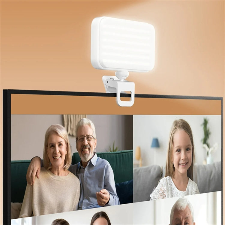 66 LEDs Selfie Fill Light Rechargeable 3 Modes Clip-on Pocket Light For Phone, Laptop, Tablet Meeting(White) - Selfie Light by PMC TechLife | Online Shopping South Africa | PMC TechLife | Buy Now Pay Later Mobicred